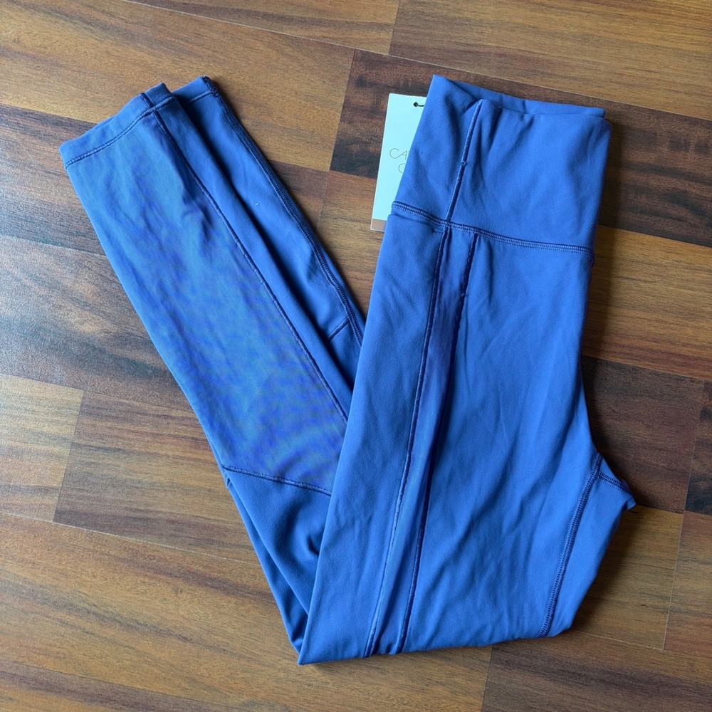 Calla Inspire Rich Blue‎ Full Length Leggings WAX24305 Size M